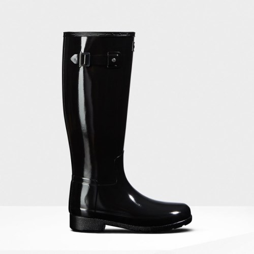 Hunter Original Refined Gloss Tall Rain Boots For Womens - NZ J8975